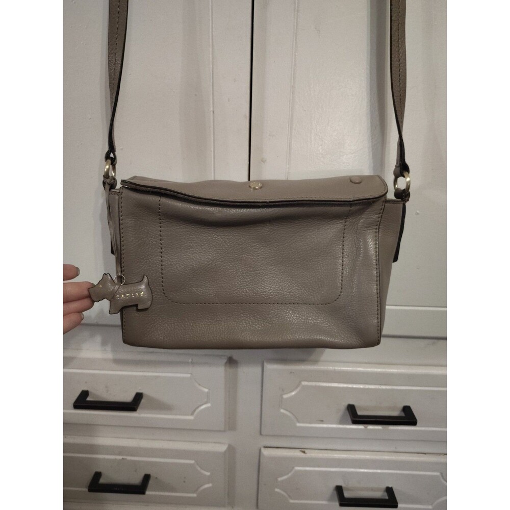 Radley London Crossbody With Scottie Dog Bag Charm Brown Leather